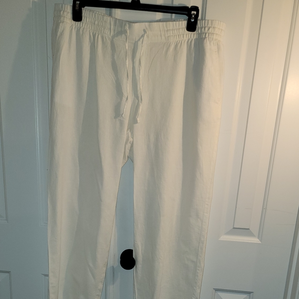 Women's Old Navy Linen Wide leg pants size XL NWT